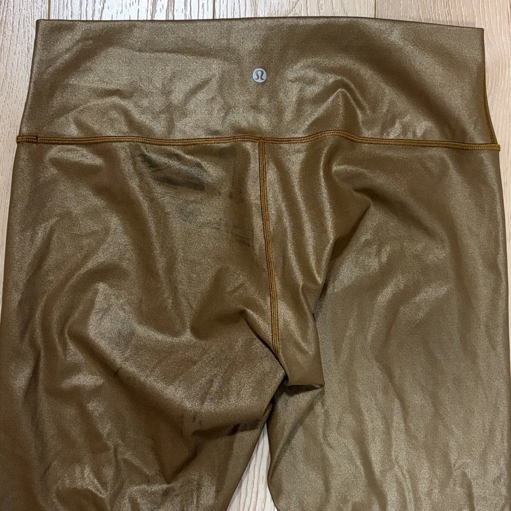 FLAW, see note - Lululemon Wunder Under High-Rise Tight *Foil, sz 14 - Picture 6 of 14